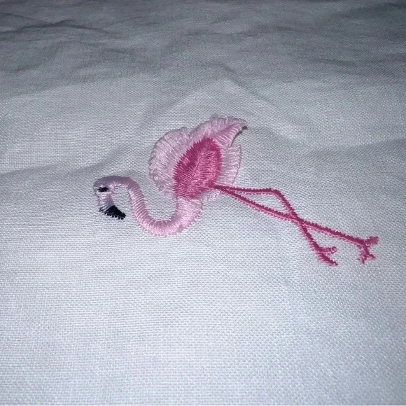 Janie and Jack Embroidered Flamingo Dress , White, Size 8 - Picture 7 of 11